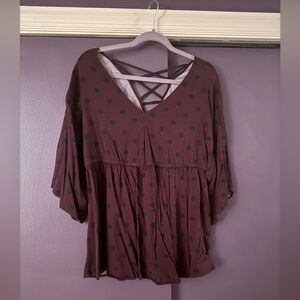 LOWEST PRICE Torrid Size 1 (14/16) Polka Dot Blouse